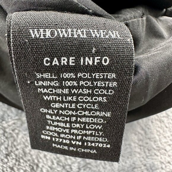 WHO WHAT WEAR Floral Jacket Women’s 3X Black Fall Zipper w/ Pockets Cinch Waist - Picture 15 of 16